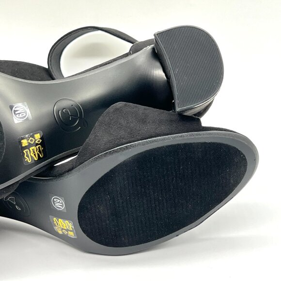 Chinese Laundry Womens‎ Size 6 Black Microsuede Heels Dress Sandals Shoes - Picture 11 of 14
